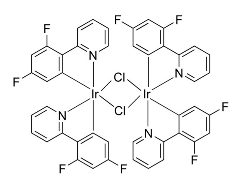 We need the following material: Dichlorotetrakis[3,5-difluoro-2-(2-pyridinyl)phenyl]diiridium(III) CAS 562824-27-5
