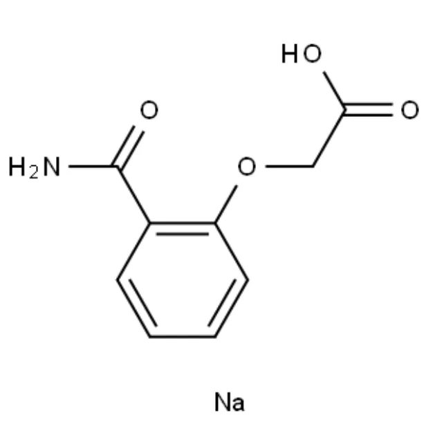 We need the following material: sodium 2-(2-carbamoylphenoxy)acetate CAS 3785-32-8