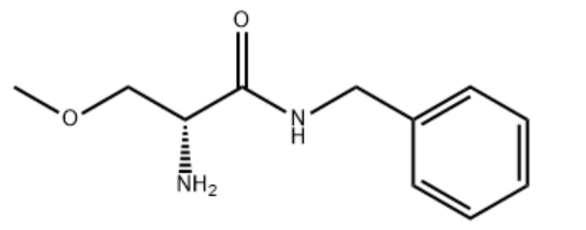 structure of (R)-2-amino-N-benzyl-3-methoxypropanamide CAS 196601-69-1