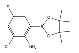 strucutre of 2,3-dimethoxy-5-(4,4,5,5-tetramethyl-1,3,2-dioxaborolan-2-yl)aniline